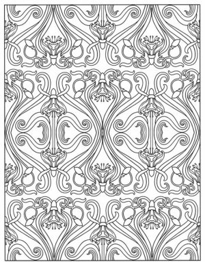 Art Deco Patterns Coloring Pages for Adults to Print   fu89mkl