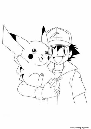 ash and pikachu coloring pages   a6sfe1