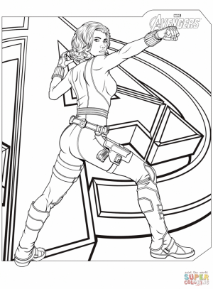 Avengers Coloring Pages Black Widow   34618