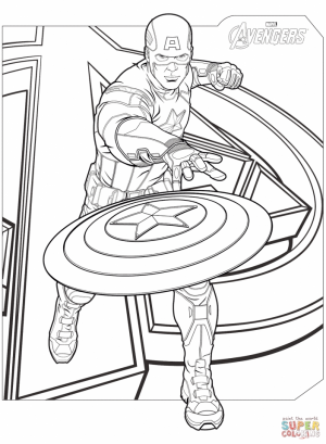 Avengers Coloring Pages Caprtain America   23685