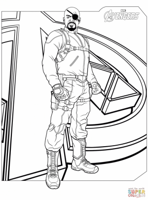 Avengers Coloring Pages Fury   98631