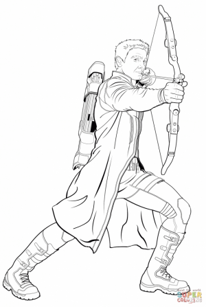 Avengers Coloring Pages Hawkeye   87631