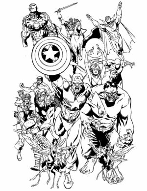 Avengers Coloring Pages Marvel Superheroes Printable   07603