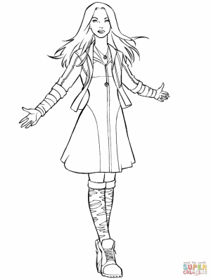 Avengers Coloring Pages Scarlet Witch   89431