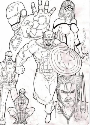 Avengers Coloring Pages Superheroes for Boys   56729