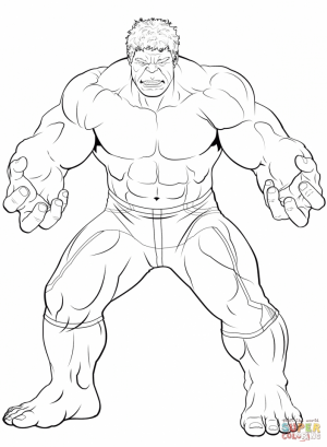 Avengers Coloring Pages The Hulk Printable   31675