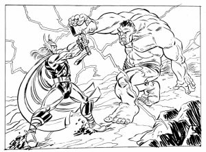 Avengers Coloring Pages Thor and Hulk   67381