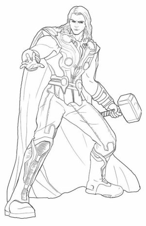 Avengers Coloring Pages Thor Online Printable   85931
