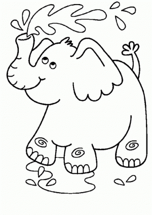 Baby Elephant Coloring Pages   258034