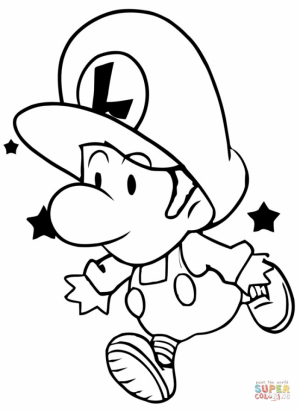 Baby Luigi in Mario Coloring Pages to Print   9nf62