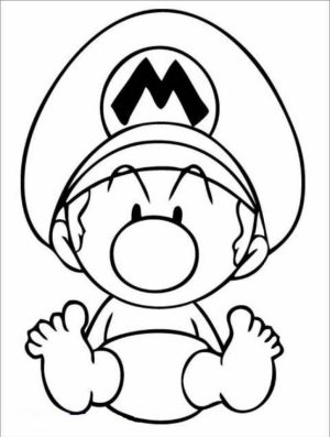 Baby Mario coloring pages for kids  74571