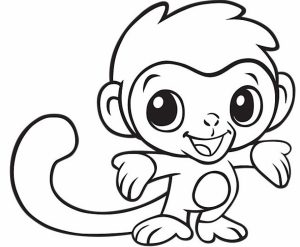 Baby Monkey Coloring Pages   31960