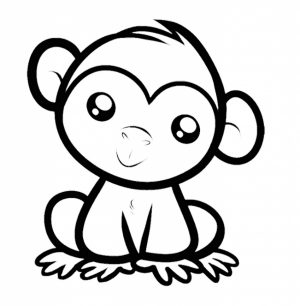 Baby Monkey Coloring Pages   56210