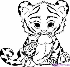 Baby Tiger Coloring Pages for Kids   94791
