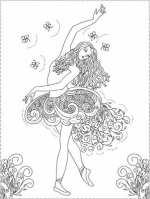 Ballerina Coloring Pages for Kids   56834