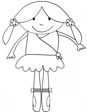 Ballerina Coloring Pages for Kids   98537