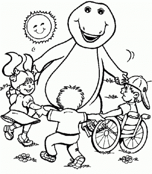 Barney and Friends Coloring Pages Free to Print   78930
