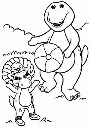 Barney Coloring Pages Printable for Kids   55184