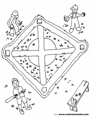 Baseball Field Coloring Pages for Kids   61429