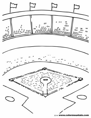 Baseball Field Coloring Pages Printable   85732
