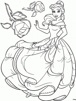Belle Coloring Pages to Print for Girls   04528