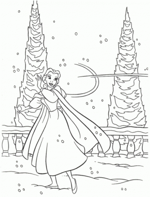 Belle Disney Princess Coloring Pages Printable   04528