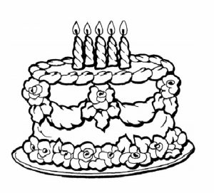 Birthday Cake Coloring Pages Free Printable   9466