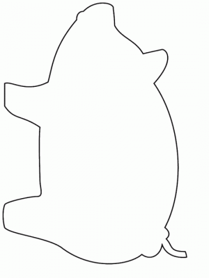 blank pig outline coloring pages – 74513