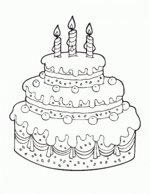 Cake Coloring Pages for Toddlers   dl53x