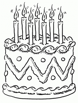 Cake Coloring Pages to Print for Kids   aiwkr