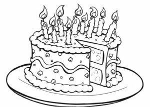 Cake Coloring Pages to Print Online   lj8rr