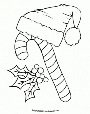 Candy Cane Coloring Page for Toddlers   74181