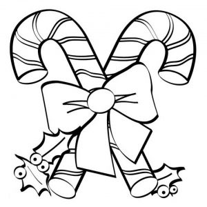 Candy Cane Coloring Page Free for Kids   32889