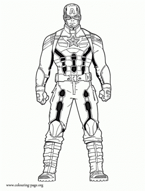 Captain America Coloring Pages Avengers Printable   89461