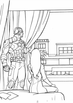 Captain America Coloring Pages Avengers Printable   90317