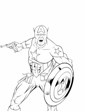 Captain America Coloring Pages Marvel Avengers   76842