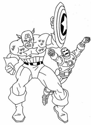 Captain America Coloring Pages Marvel Avengers   95735