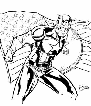 Captain America Coloring Pages Marvel Superhero   31624