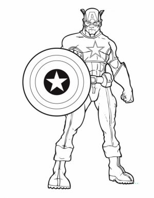 Captain America Coloring Pages Marvel Superhero   31672