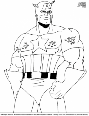 Captain America Coloring Pages Marvel Superhero   36541