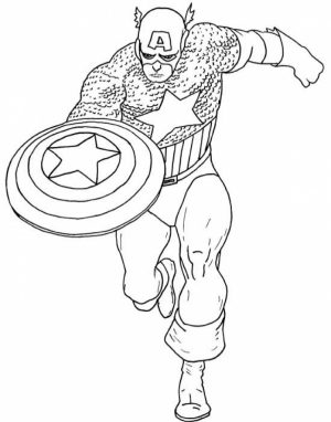 Captain America Coloring Pages Marvel Superhero   88569
