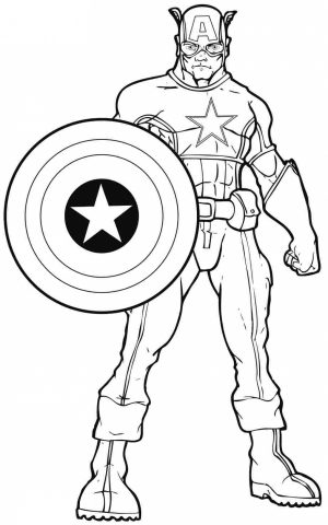 Captain America Coloring Pages Superheroes Printable for Kids   16733