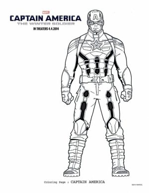 Captain America Coloring Pages Superheroes Printable for Kids   52631
