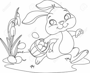 Cartoon Easter Bunny Coloring Pages for Kids   74912
