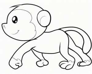 Cartoon Monkey Coloring Pages   48571