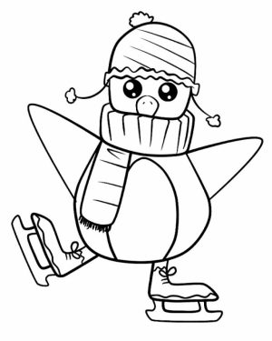 Cartoon Penguin Coloring Pages   74819