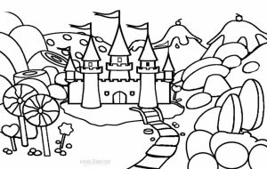 Castle Coloring Pages for Kids   twms5