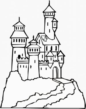 Castle Coloring Pages to Print Out   bx41n