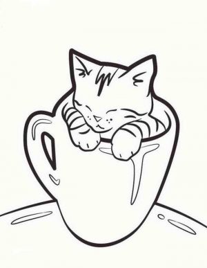cat coloring pages for children ca610