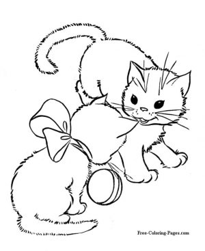 cat coloring pages free for kids hv630